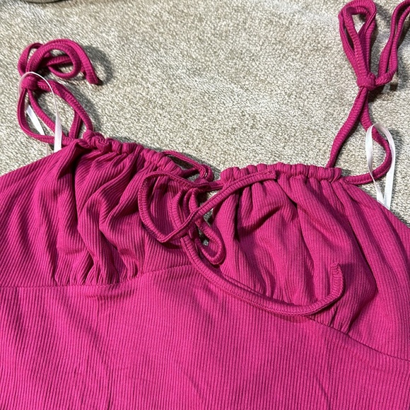 New Sexy Pink Cami Midi Dress - Picture 6 of 7